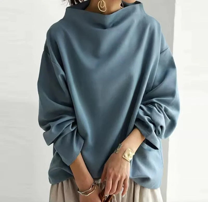 CLOUD NINE - SOFT KNIT TOP WITH HIGH NECK