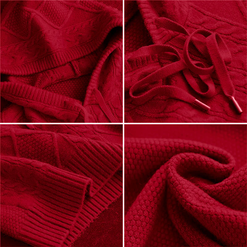 Autumn Glow - JACQUARD HOODED SWEATER